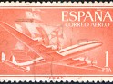 Spain - 1955 - Superconstellation & Santa María - 1 PTA - Red - Airplane, Boat, Ship - Edifil 1172 - 0